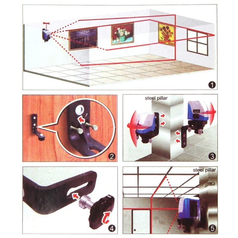 1/4 \quot; Laser-Level Universal L-Bracket Super Strong Iron Magnet Adsorption Holder Mount