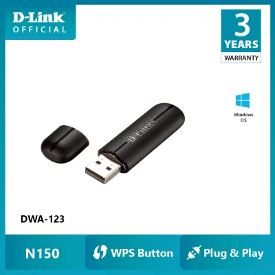 D-Link DWA-123 High Speed Wireless N150 USB WiFi Adapter Receiver 802.11n Wi-Fi Dongle