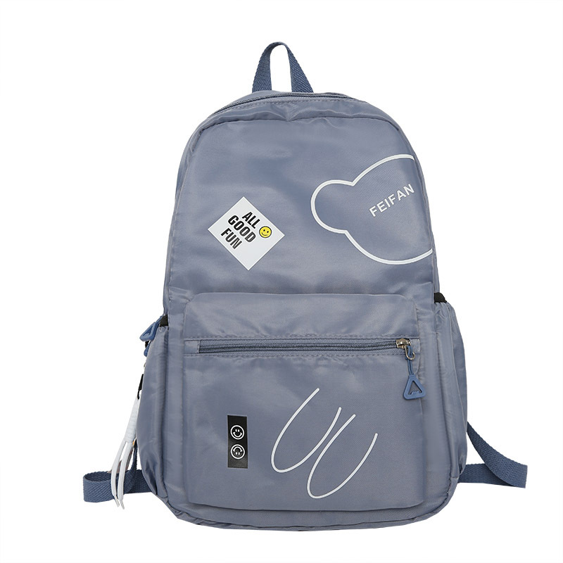 IQANGEL Shoulder bag Korean version junior high school students primary school school bag Oxford cloth printing campus backpack