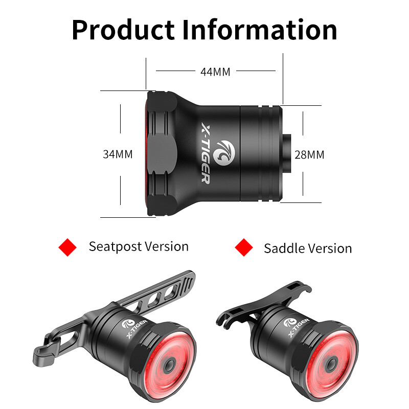 X-hổ đèn đuôi xe đạp Type-C sạc nhanh IPX6 Đèn Led Xe đạp không thấm nước có thể sạc lại xe đạp đèn đuôi đèn đuôi xe đạp phụ kiện đèn