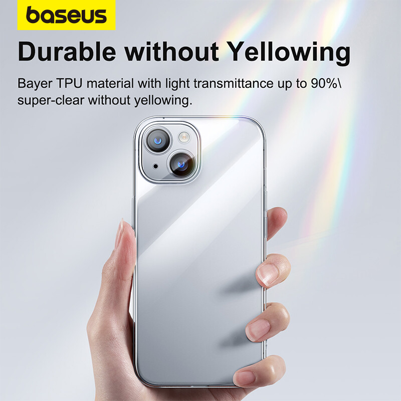Baseus rõ ràng trường hợp đối với iPhone 15 14 Pro Max cộng với trường hợp nhựa TPU mềm ống kính đầy đủ trong suốt chống sốc điện thoại procetor cho iphone13 12 11 x XR XS Max Bìa