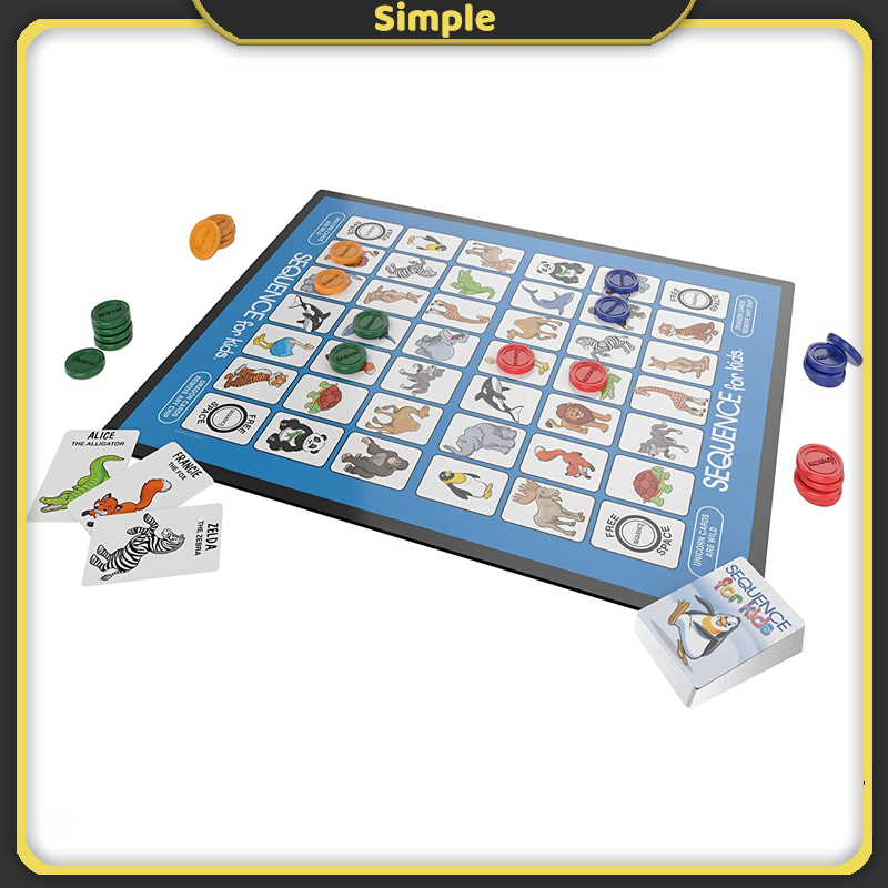 SEQUENCE Board Game for Kids The 'No Reading Required' Strategy Game