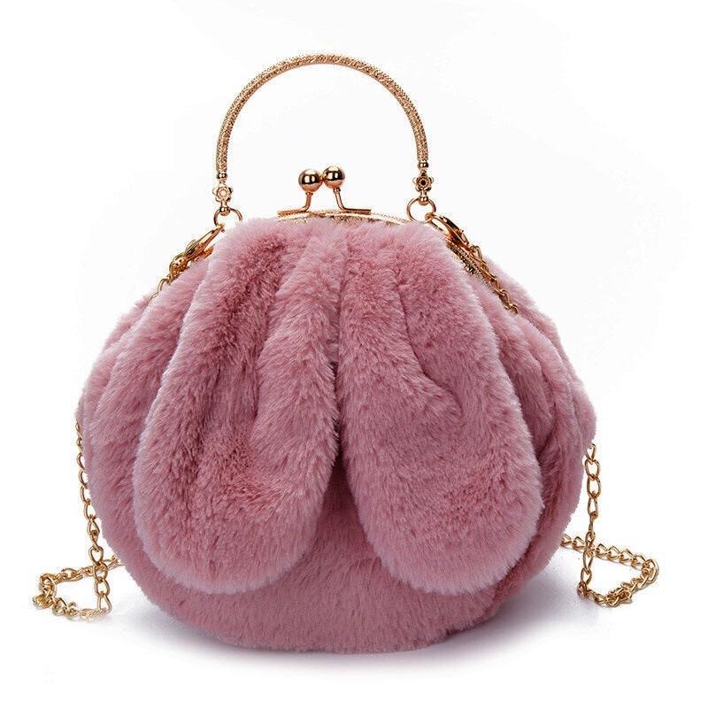 fluffy evening bag