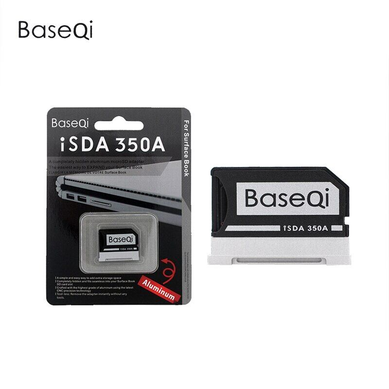 Original BaseQi NinjaDrive Aluminum Micro SD /TF Card Adapter For Microsoft Surface Book 13"/15"