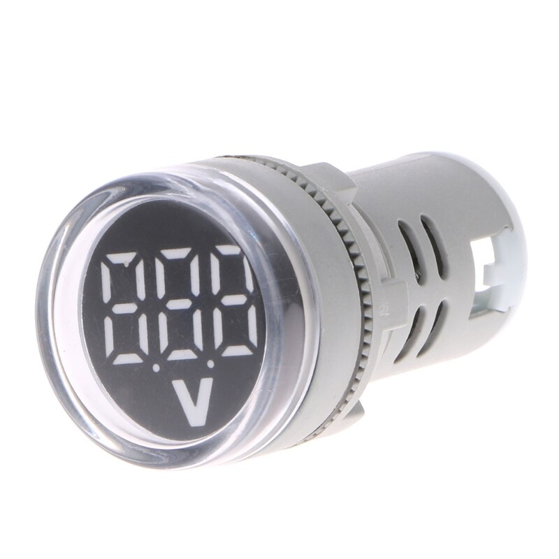 AC 60-500V 22mm Digital Voltmeter Voltage Gauge Monitor Indicator Signal Lights
