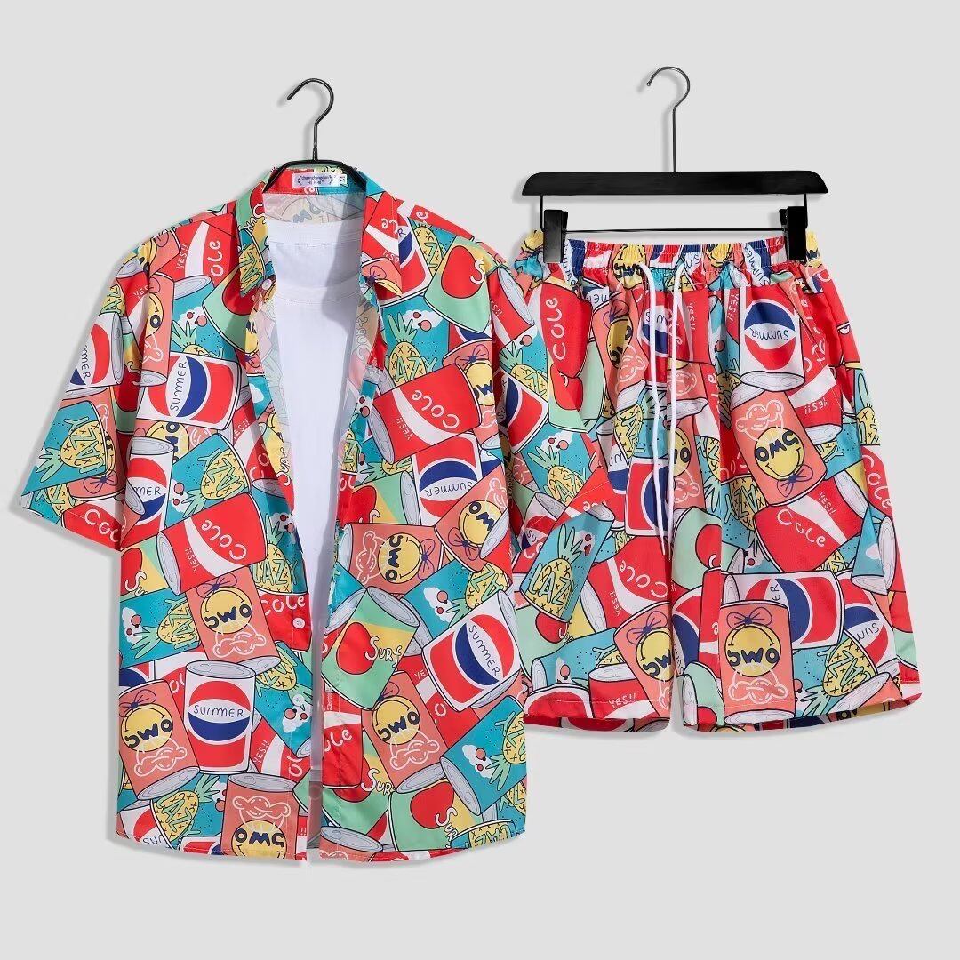 Áo Áo sơ mi áo vét Hawaii + quần short
