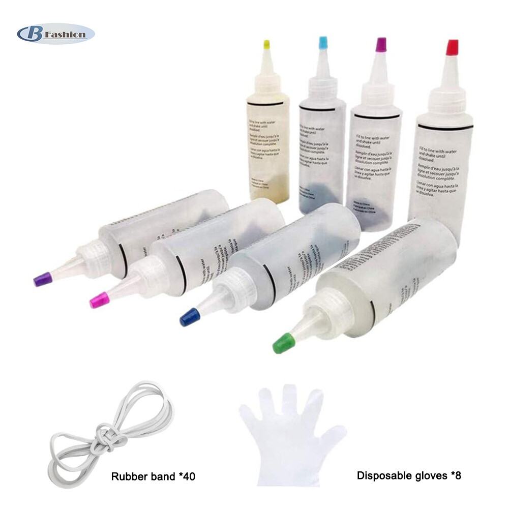 B-F Tie Dye Kits 6/8/10 Colors Tie-Dye Kit Fabric Textile Paints Colorful Tie Dying Sets DIY Handmade Project
