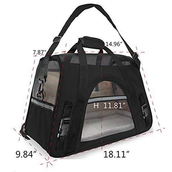 Pet Carrier Dog Airline Approved Soft-Sided Portable Travel Bag for Small Pet