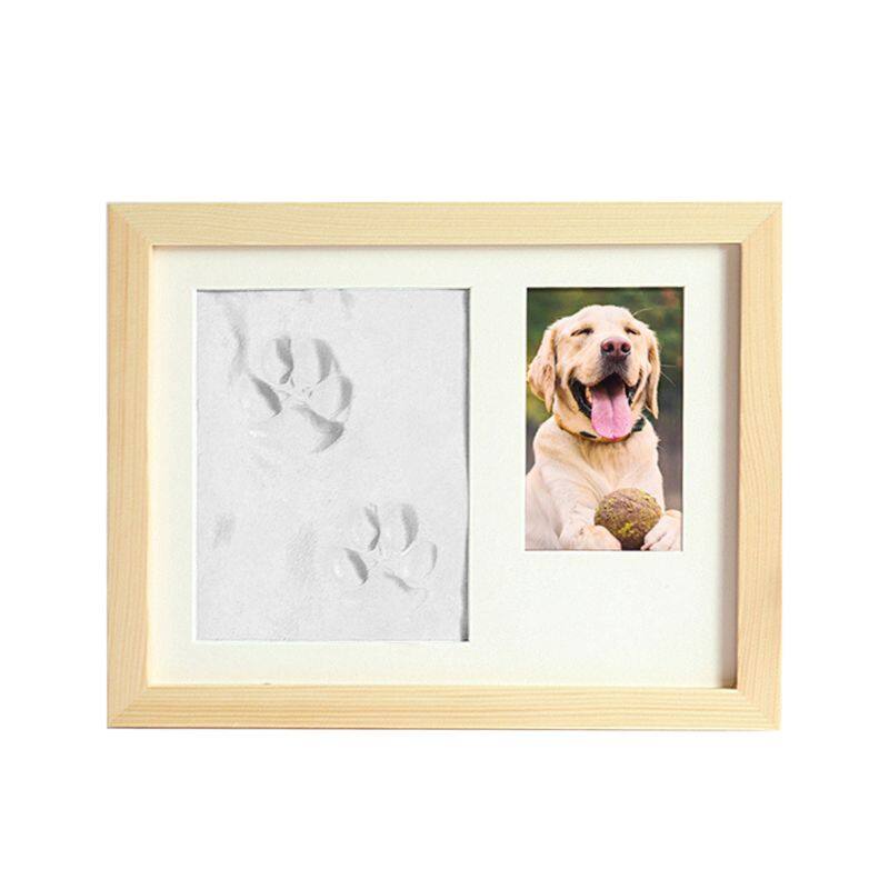 สัตว์เลี้ยงลายอุ้งเท้า Keepsake กรอบรูป Memorial Clay Imprint สำหรับสุนัขแมวสัตว์เลี้ยงคนรัก Decor