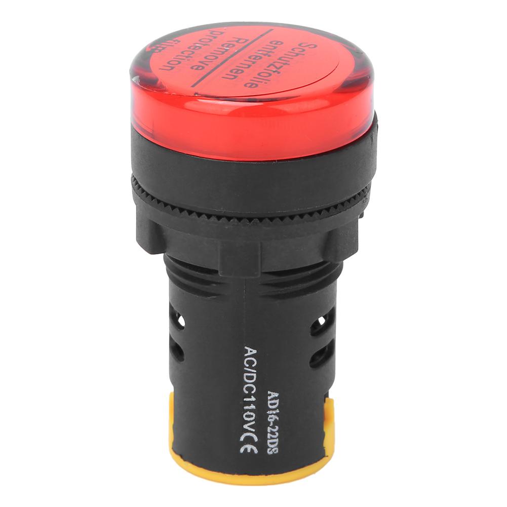 10Pcs BERM LED Power Indicator Light PC Flame Retardant Shell 22mm Diameter 110V AD16-22D/S