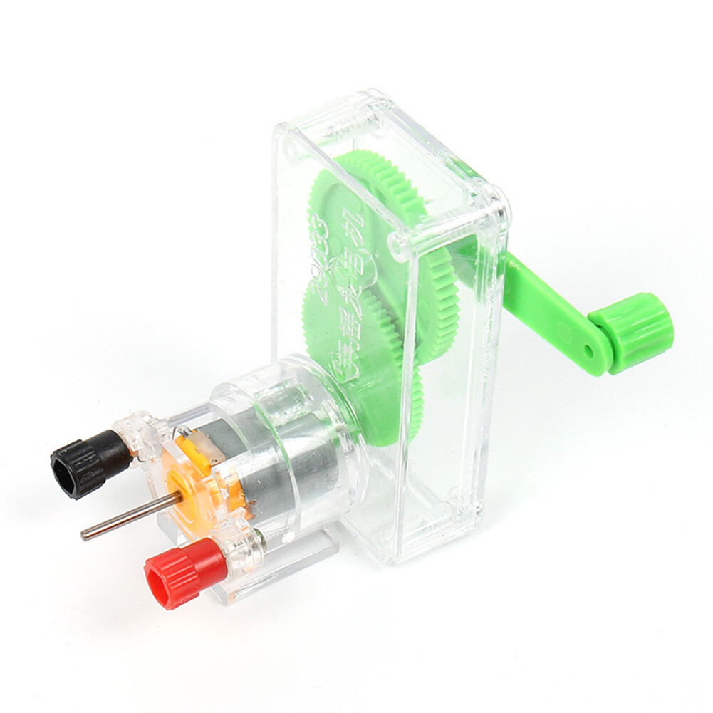 Children DIY Hand Crank DC Generator Model Fan Kit Experiment Kid Education Toy
