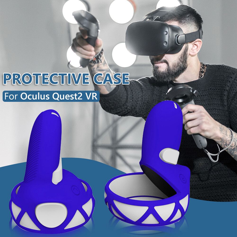 2pcs Face Mask Controller Skin Grip Cover Kit for Oculus Quest2 VR Headset Tool VR Accessories