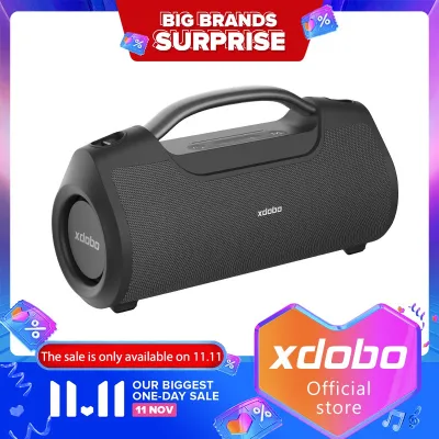 XDOBO Storm 1988 60W Portable Bluetooth Speaker with Titanium Subwoofer, Outdoor Wireless Waterproof Big Loud Bluetooth Speakers, 7200mAh for Camping Party(Black)