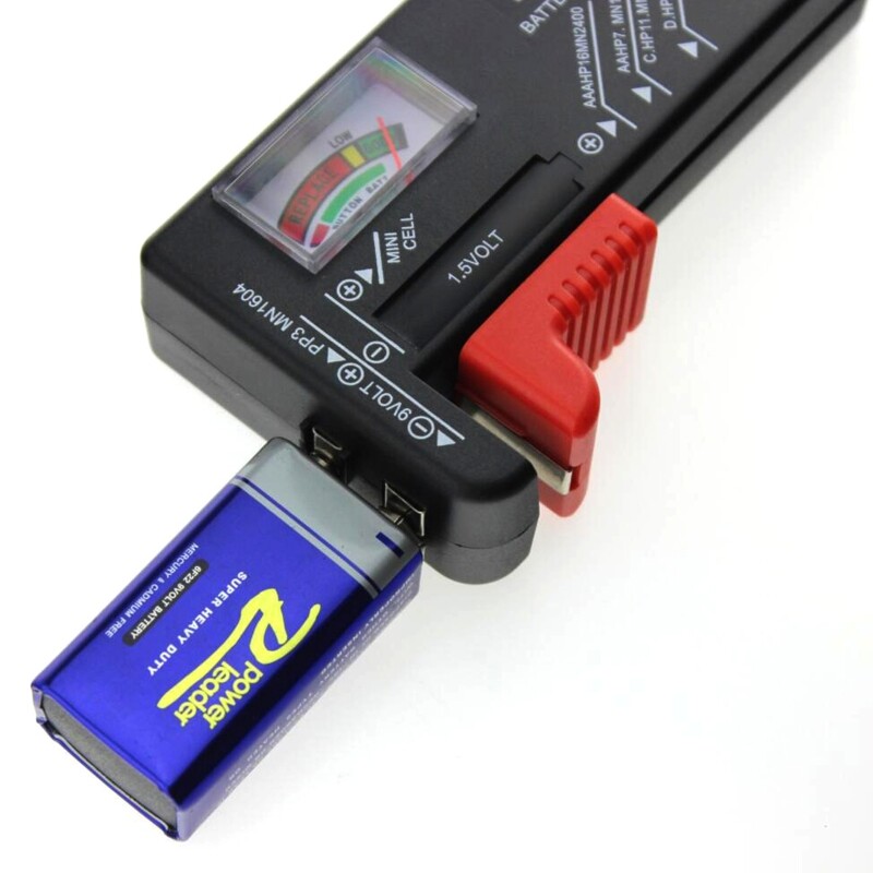 Con Trỏ Kiểm Tra Dung Lượng Pin Máy Kiểm Tra Pin Nhanh 1.5V AA AAA 9V Công Cụ Kiểm Tra Dung Lượng Pin Vuông Cho Gia Đình