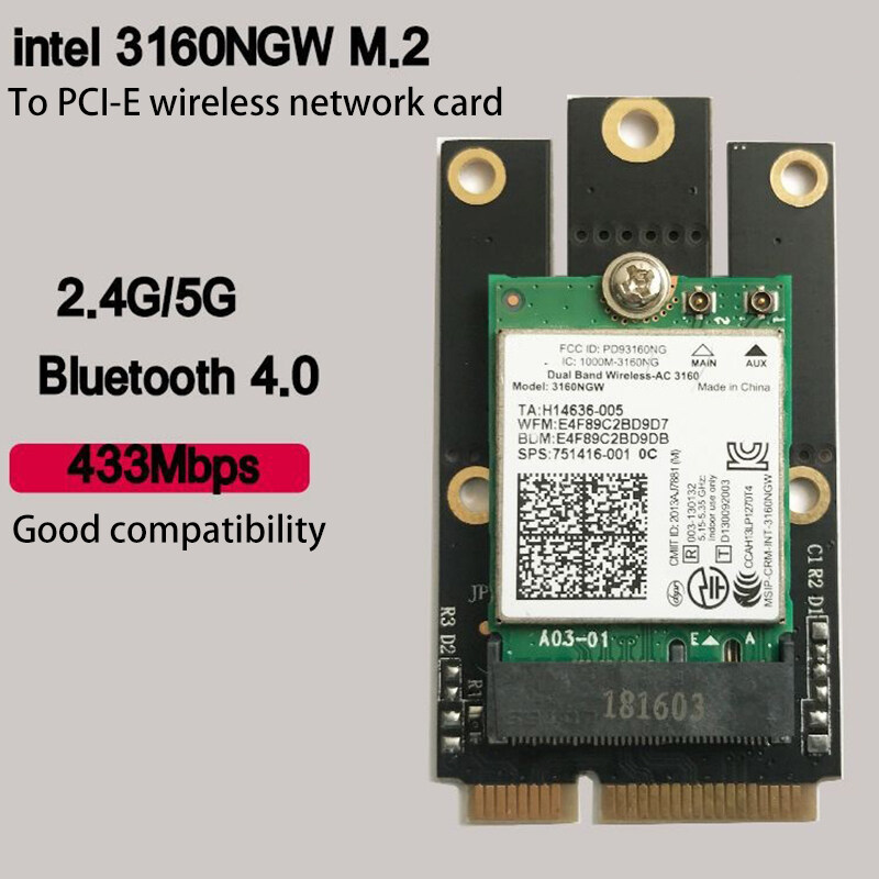 AC3160NGW Wireless Network Card Wifi Adapter BT 4.0 Dual Band Special