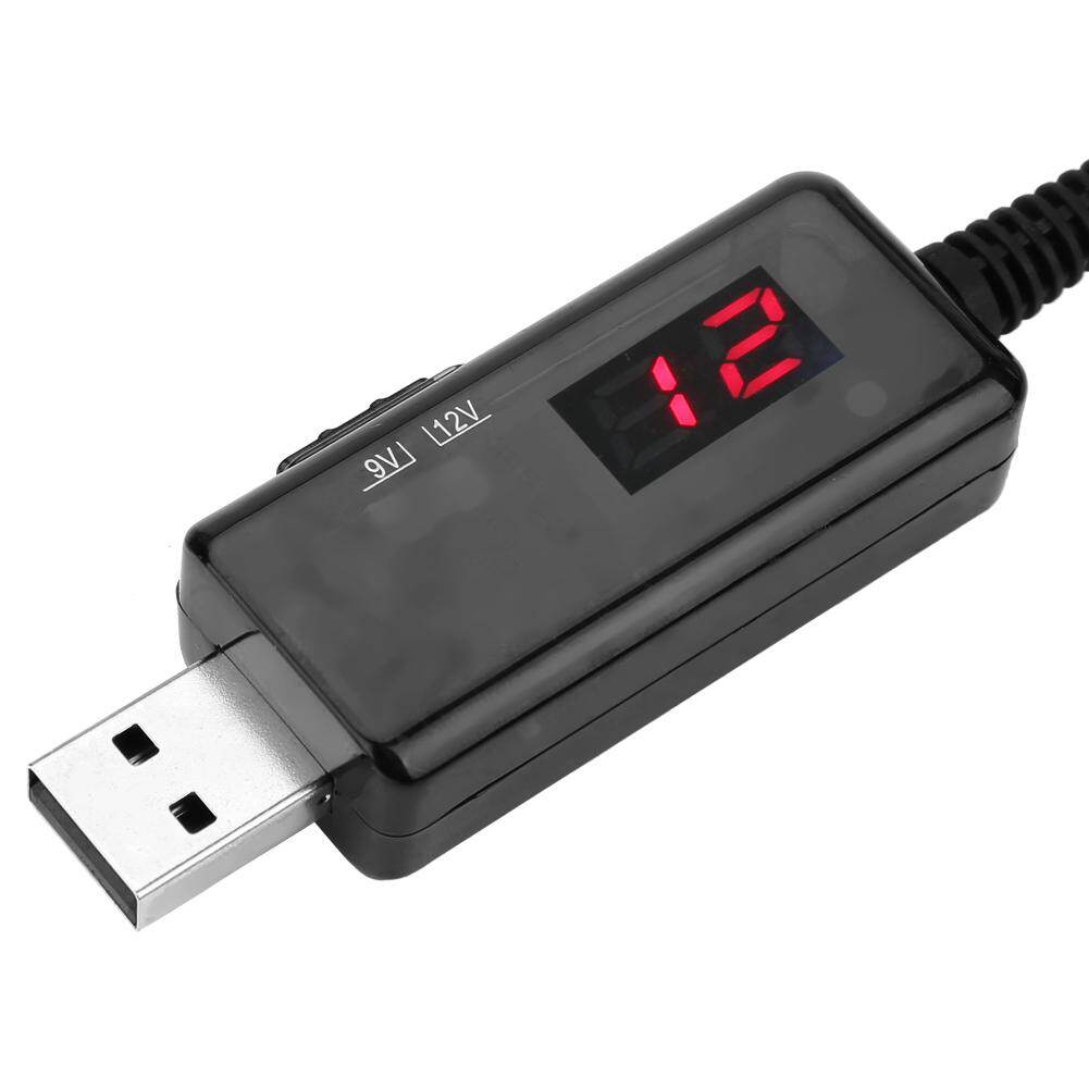 USB to DC Boost Cable Router Step-up Voltage Converter Display 9V/12V