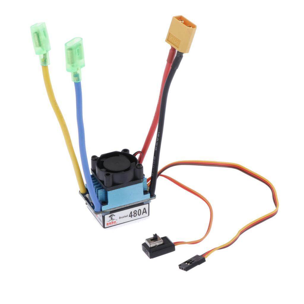 Miusue 480A Speed Controller Waterproof Brushed ESC for 540/550/775 Motor