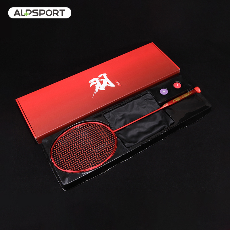 Alp Racket Wave Shape ALP JZD Wave Shape 5U 75g 30Lbs Twist Frame Badminton Racket With 100% ...