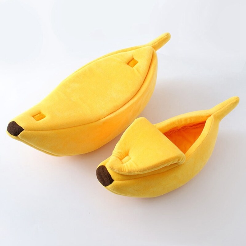4 Màu Banana Cat Bed House Puppy Đệm Cũi Ấm Di Động Giỏ Vật Nuôi Mat
