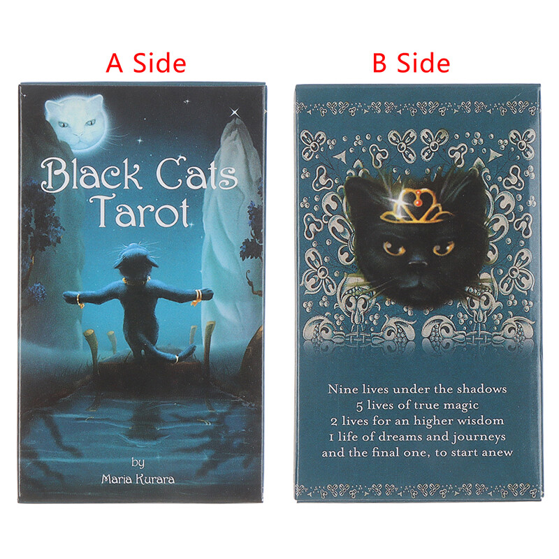 Black Cats Tarot Cards Oracle Card Tarot Family Party Board Game Divination zhaungshipinjiaju