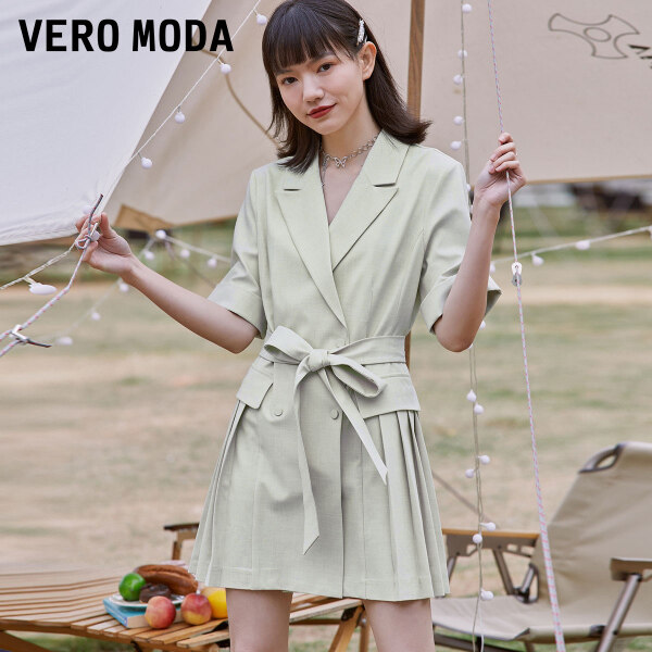 Nơi bán Vero Moda Váy Mini Xếp Ly Thắt Lưng Hai Hàng Khuy Ve Áo Rãnh Cho Nữ 32126Z048