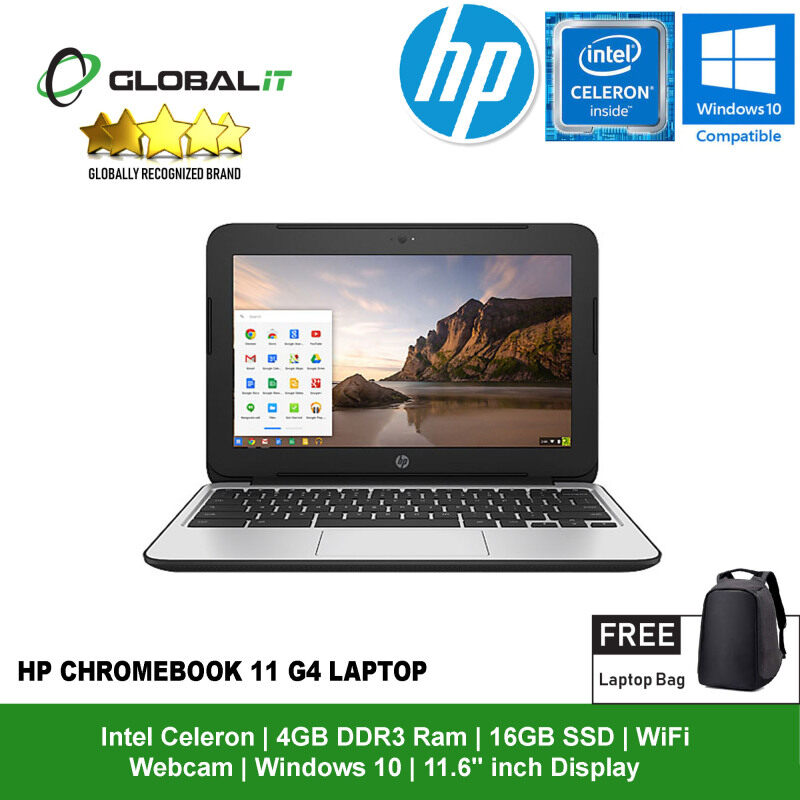 (Refurbished Notebook) HP ChromeBook 11 G4 Laptop / 11.6 inch Display / Intel Celeron / 16GB SSD / 4GB DDR3 Ram / WiFi / Windows 10 / Webcam Malaysia