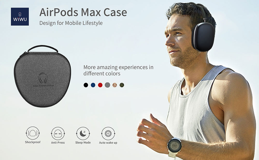 WIWU UltraShell Smart Case for AirPod pro Max Headphones, Will Make  Headphones Into Sleep Mode Immediately, Replacement Protective Hard Shell  Travel