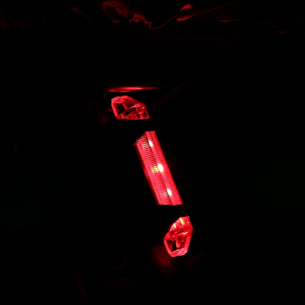 [Sporstore] 2pcs Waterproof LED  Front Headlight Rear Taillight 3 Modes USB Rechargeable Bicycle Flashlight Warning Lights