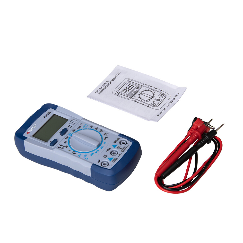 1Pcs A830L LCD Digital Multimeter AC DC Voltage Diode Freguency Multitester Current Tester Luminous Display with Buzzer Function