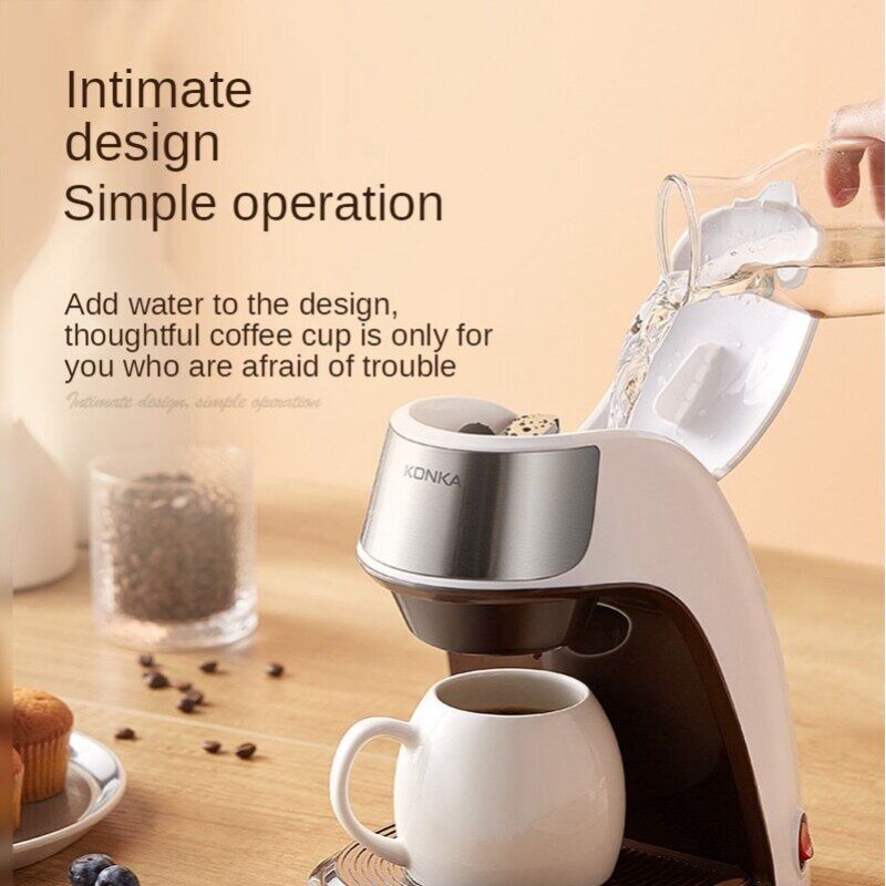 220V/0.3L/450W Automatic Coffee Machine Drip Coffee Maker Portable For Office Home Kitchen Tea Coffee Machine Small  Appliances