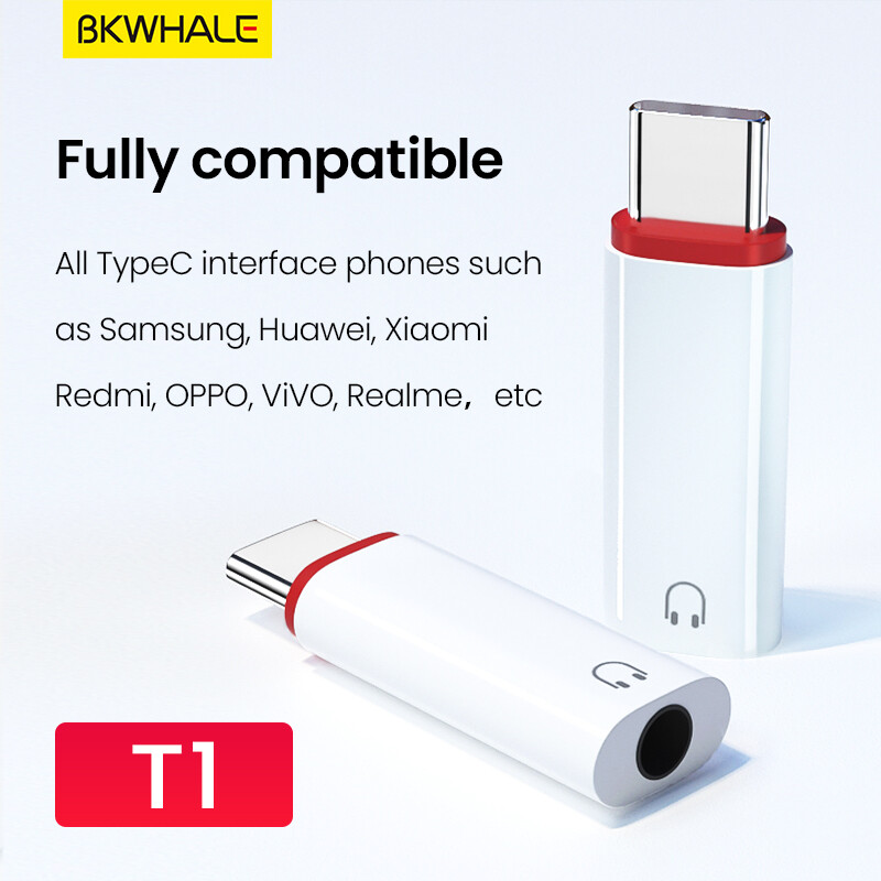 BKWHALE TC1 / T1 Loại C đến 3.5mm Jack Converter Tai nghe Audio Adapter