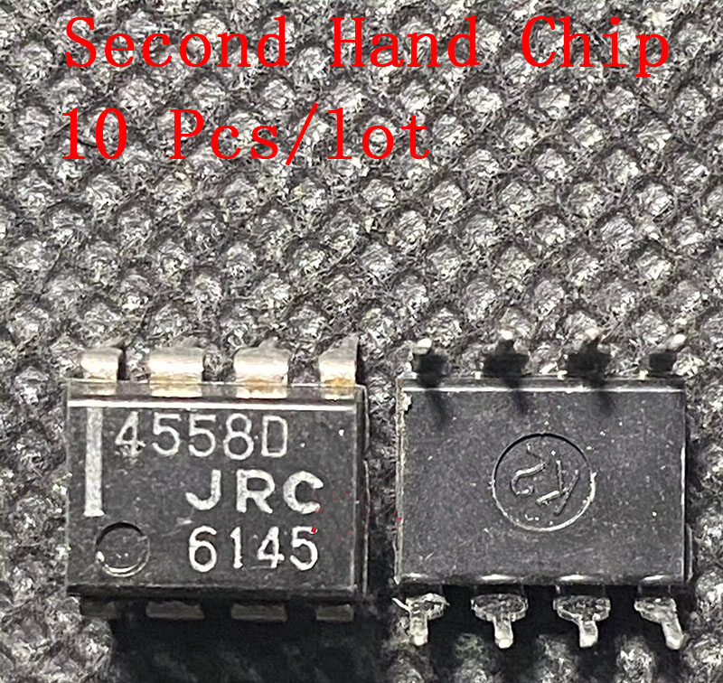 10 pcs/lot second hand jrc4558d dual op amp chip dip8
