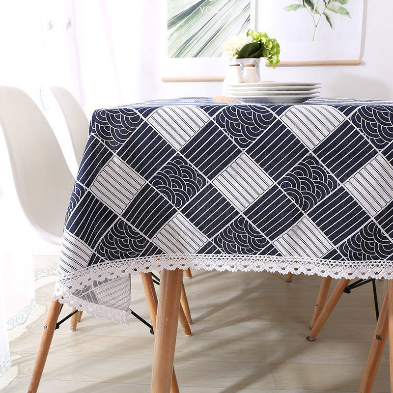 Lovehome Pastoral Style Lace Tablecloth 2 4 6 Seater Rectangular Dining Table Cloth Dustproof Round Table Cover