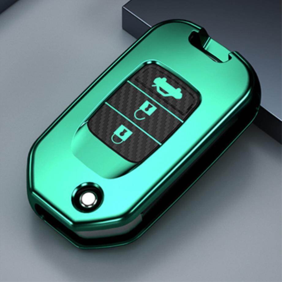 （borongwell）Car Key Case For Honda Civic 4d 2019 Crv Fit2015 Odyssey Forza 300 125 Ccord 2018 2007 2003 Hrv Jazz Cover Auto Holder Shell