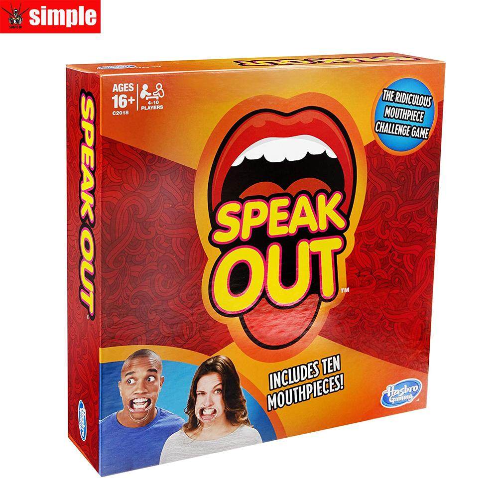 Speak .Out Board Game fun Family Party Game (with 5 Mouthpieces) Lazada