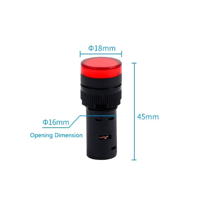 Đèn Báo Tủ Điện 220V Phi 16mm Các Loại Màu