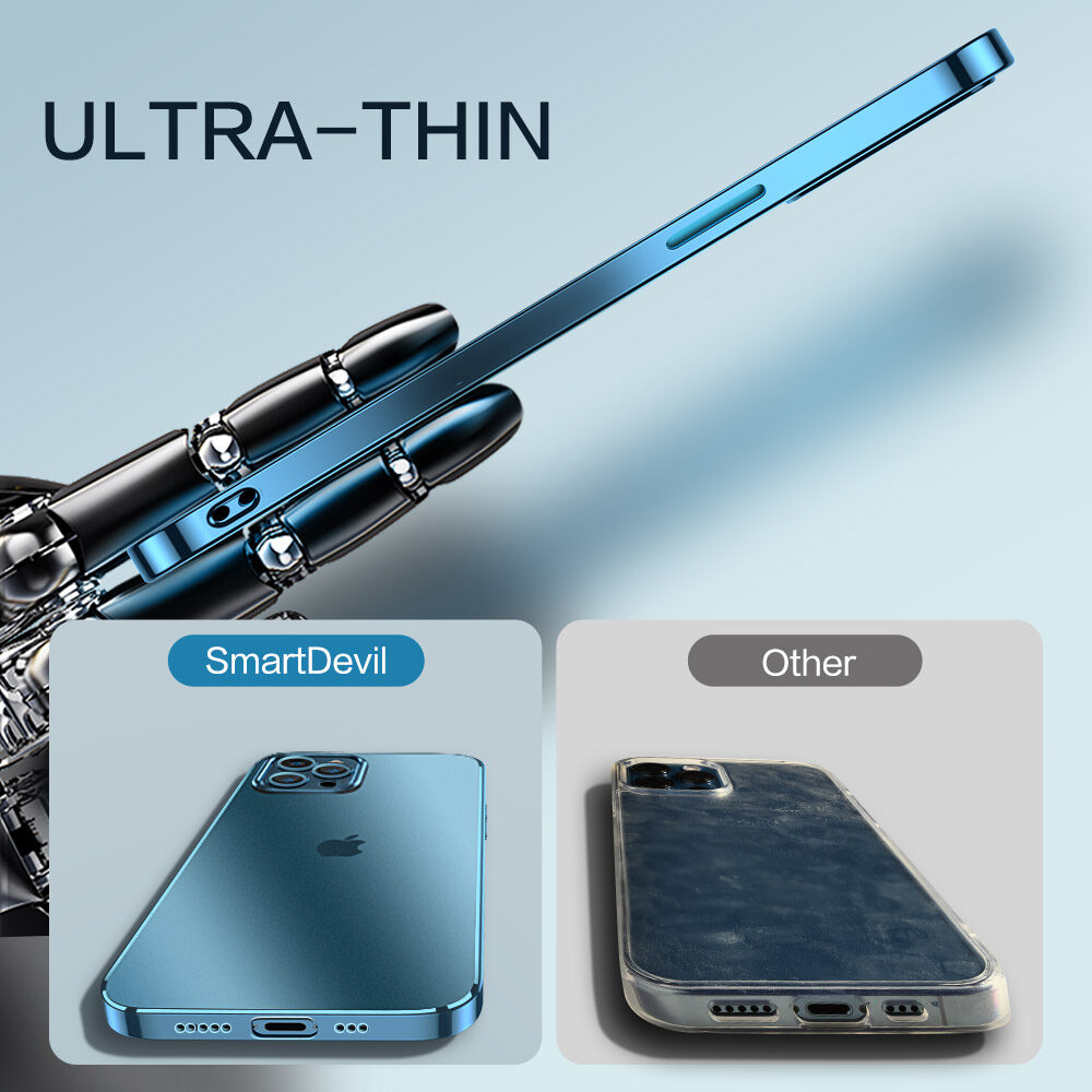 Ốp Điện Thoại Nhám Mạ Smartdevil Ốp Bảo Vệ Mờ Chống Rơi Cho iPhone 12 Mini 12Pro Iphone 12 Pro Max Vỏ Mềm Bao Gồm Ống Kính ， Chống-Vân Tay