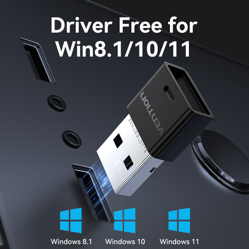 Vention Bluetooth 5.3 5.1 5.0 Dongle Wireless USB Device Receiver for PC Keyboard Mouse Earphone PS5 Switch Headset Audio Xbox PS4 Windows 10 8 7 Connector Multiple USB Bluetooth Adapter