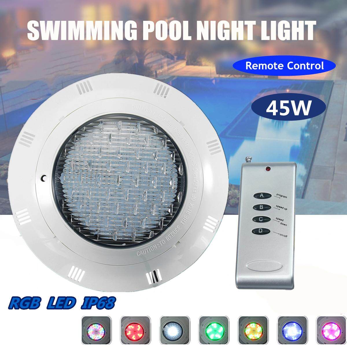 【Free Shipping + Super Deal + Limited Offer】12V 45W Underwater Swimming Pool LED RGB Wall Mounted Light W/ Remote Control