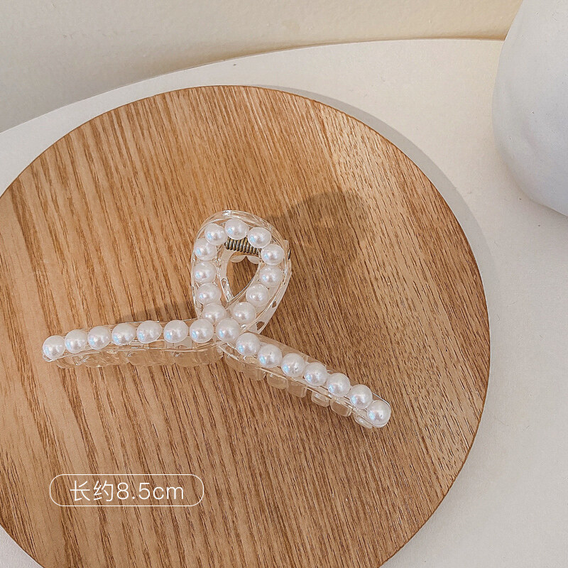 HCS  Korean Elegant Pearl Hairpin Female Temperament Clip Accessories Gift
