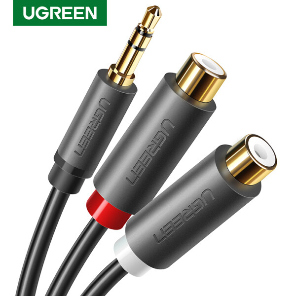 UGREEN 3.5mm Male to 2RCA Female Jack Stereo AUX Audio Cable Y Adapter for iPhone MP3 Tablet Computer Speaker 3.5 RCA Jack Cable Singapore