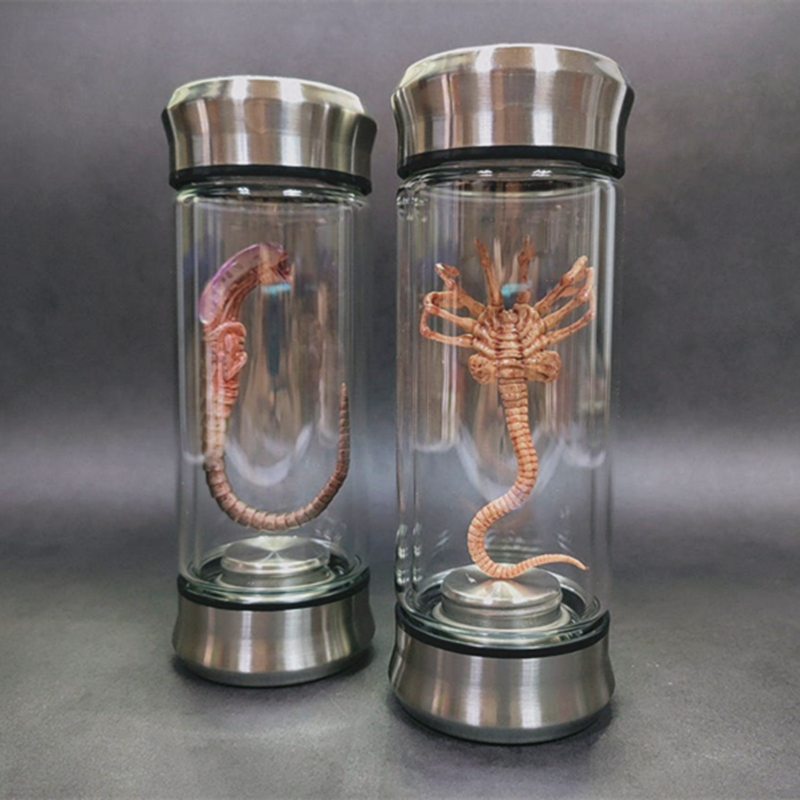 Alien Jar Xenomorph spesimen Facehugger embrio kaca Jar filem Prop replika