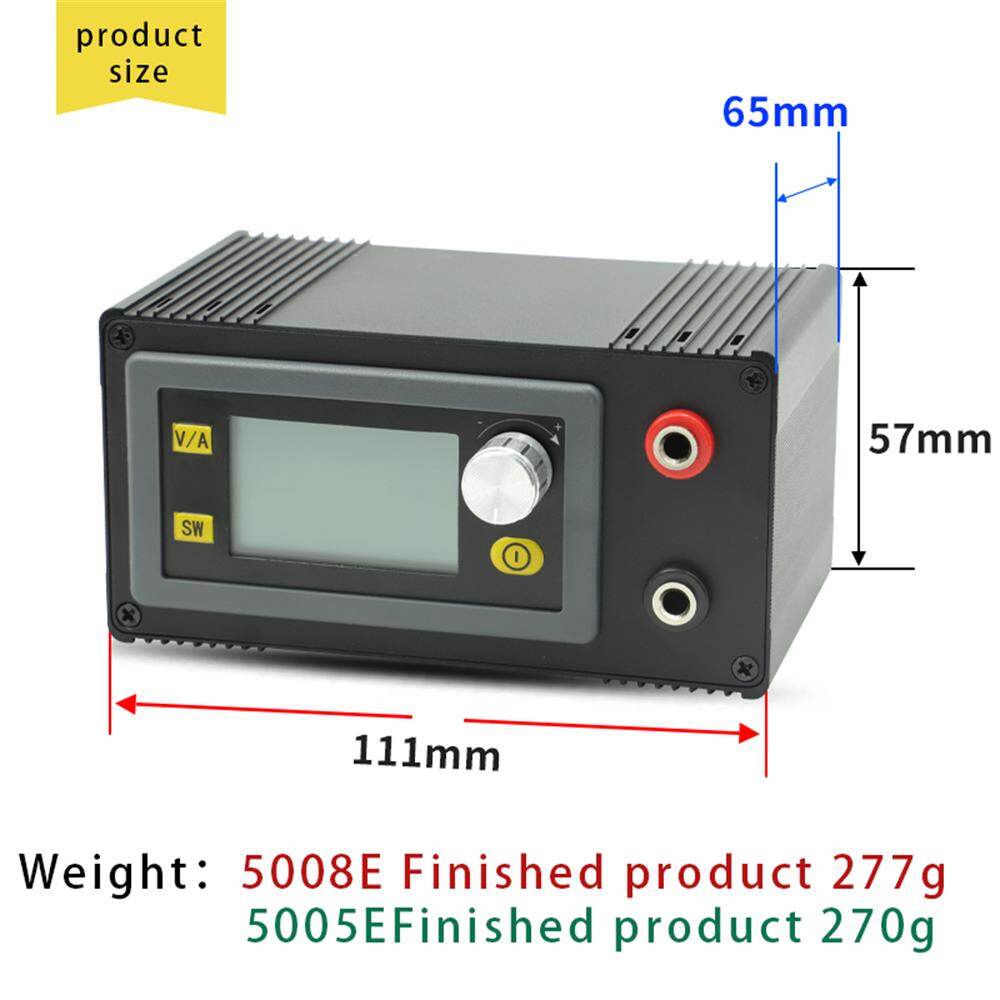 Diymore CNC Adjustable DC Stabilized Voltage Power Supply, Constant Voltage and Current Maintenance, Step-down Module Input Voltage 6-55V, Current 0.000-8.100A, Power 250W XY5005E XY5008E