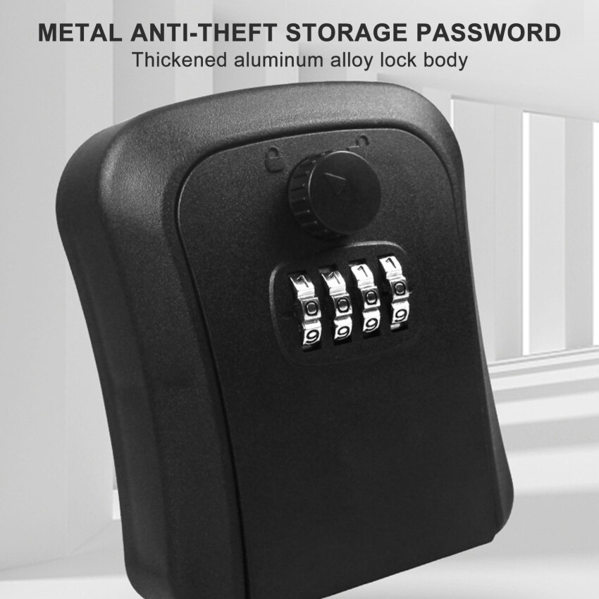 Smart Code Password Key Lock Box Storage Key Wall Mounted Key Safe Box Waterproof Outdoor Keybox 4 Digits Passwords