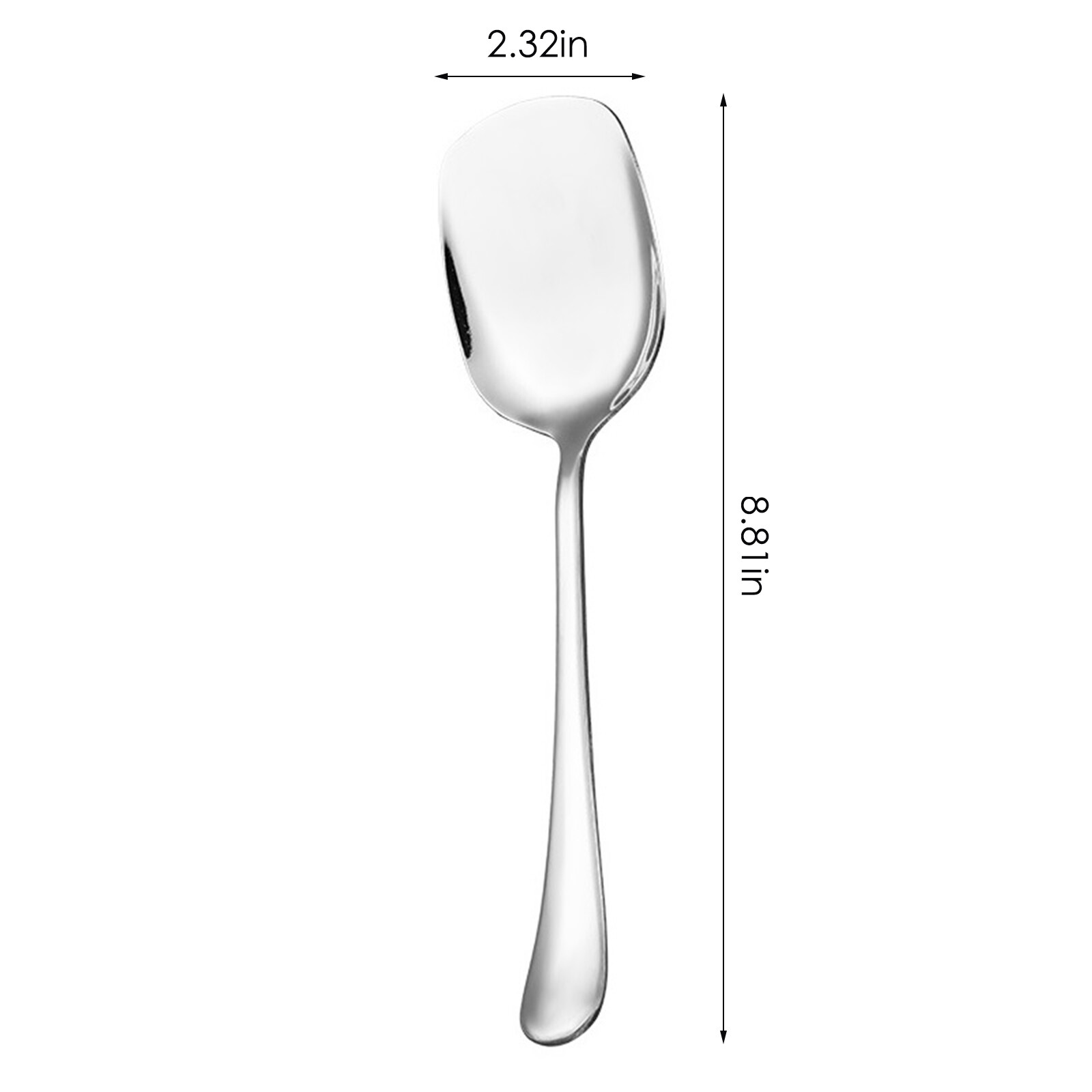 Thép Không Gỉ Lớn Cơm Súp Phục Vụ Muỗng Không Dính Pan Dụng Cụ Nhà Bếp Bộ Đồ Ăn Thìa