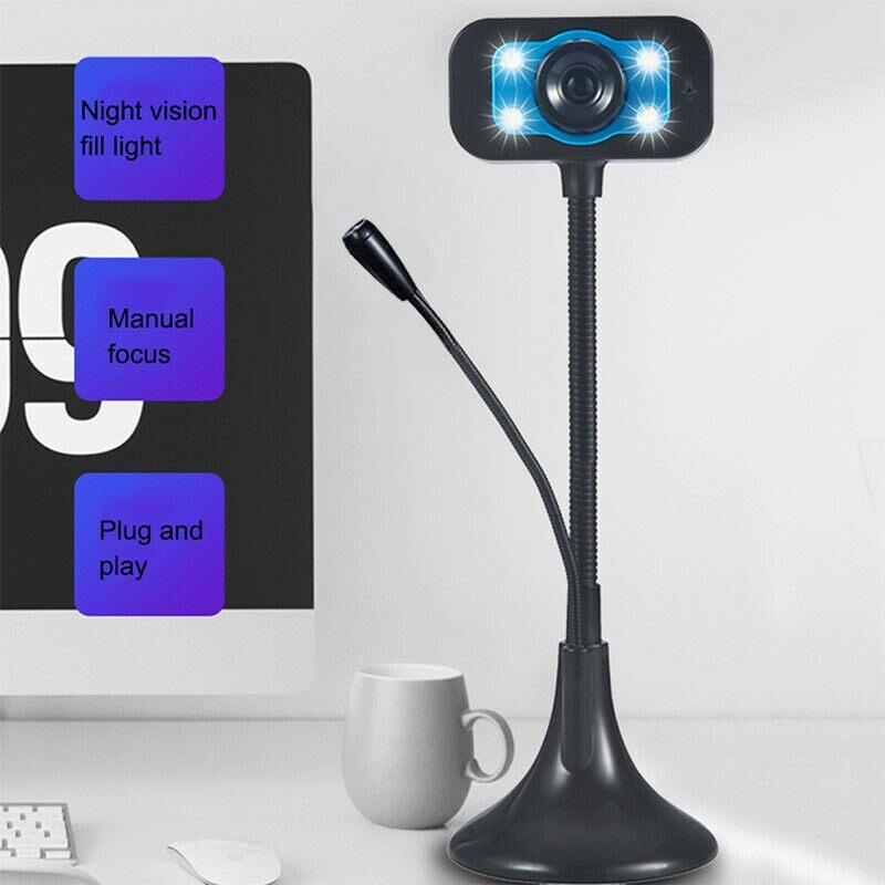 Amorus HD Camera Computer Webcam Online Classes Video Live Broadcast Digital Camera