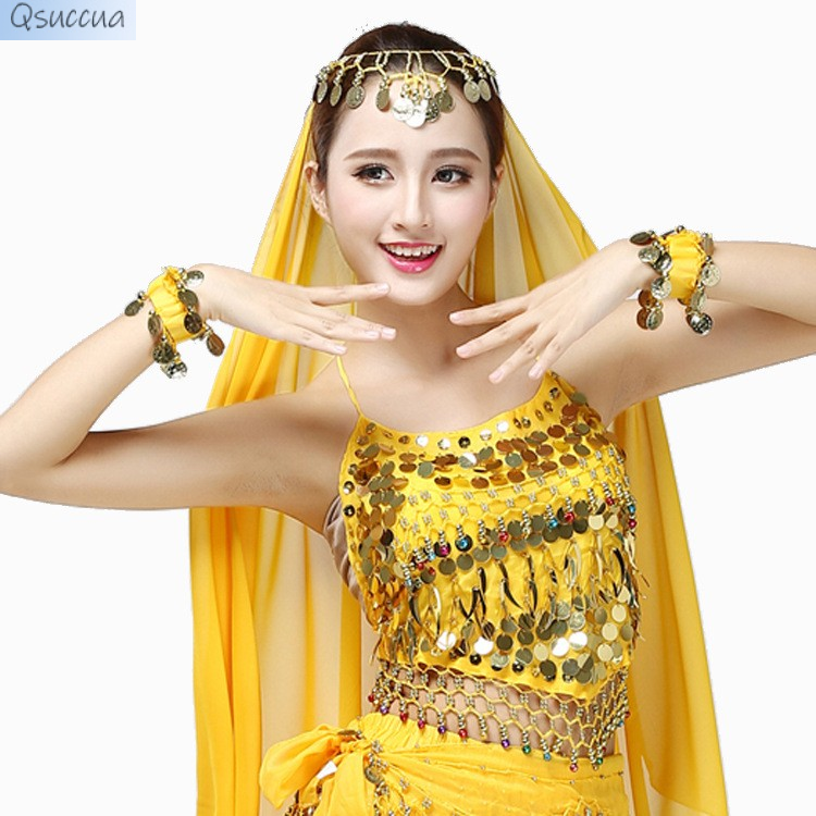 Belly Dance Performance Clothes Top Dance Clothes Indian Dance Sequins Bra Stage Performance Clothes