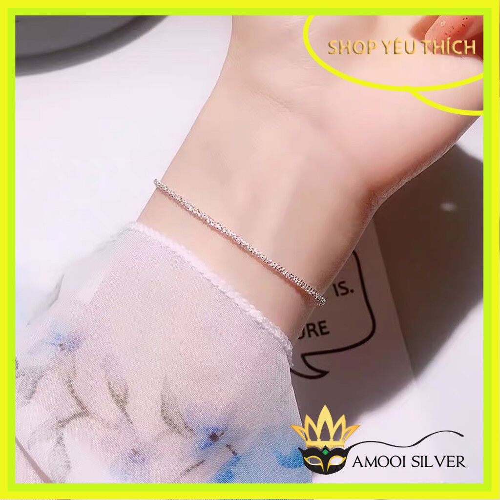 Lắc tay bạc S925 sequin lấp lánh - Amooi Silver AT10