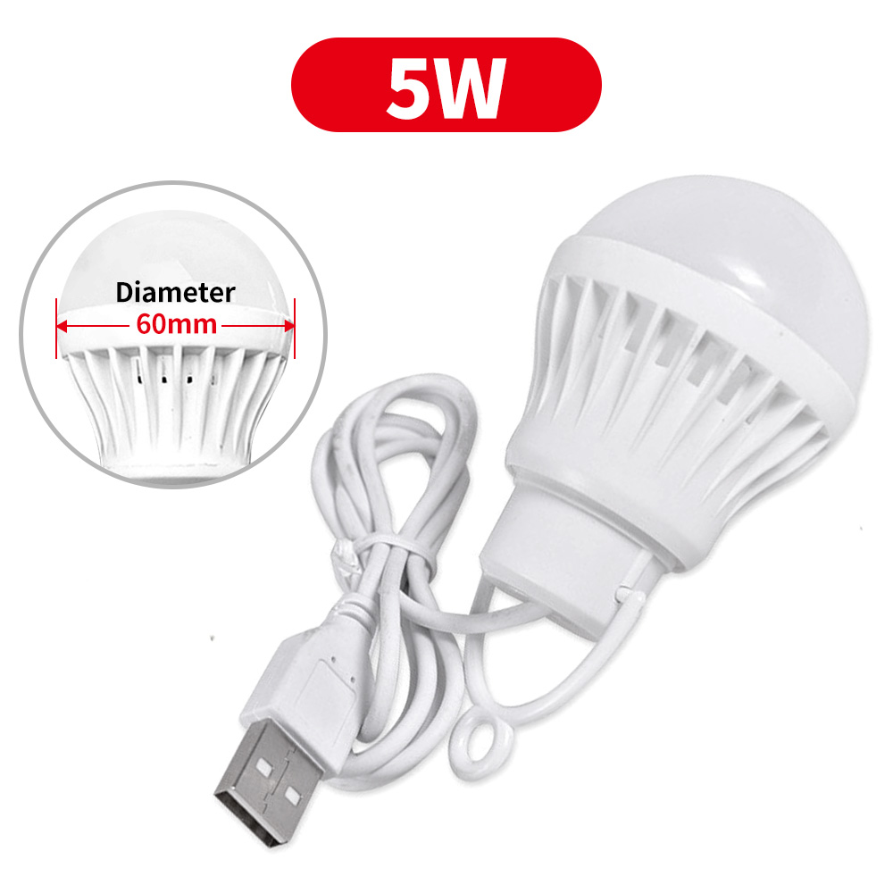 Fonken 7w/5w/3w usb led light bulb portable usb powered camping lantern lamp hanging outdoor for truck tent emergency fishing boat hiking garden barbecue
