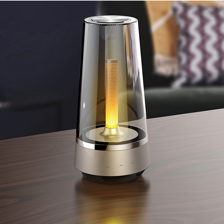 Wireless Bluetooth speaker Led Flame candle light portable Loudspeaker ...